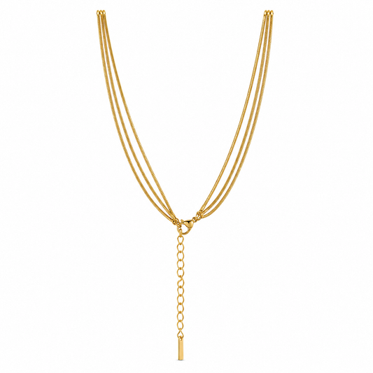 Demi Fine Triple Layer Snake Chain Necklace