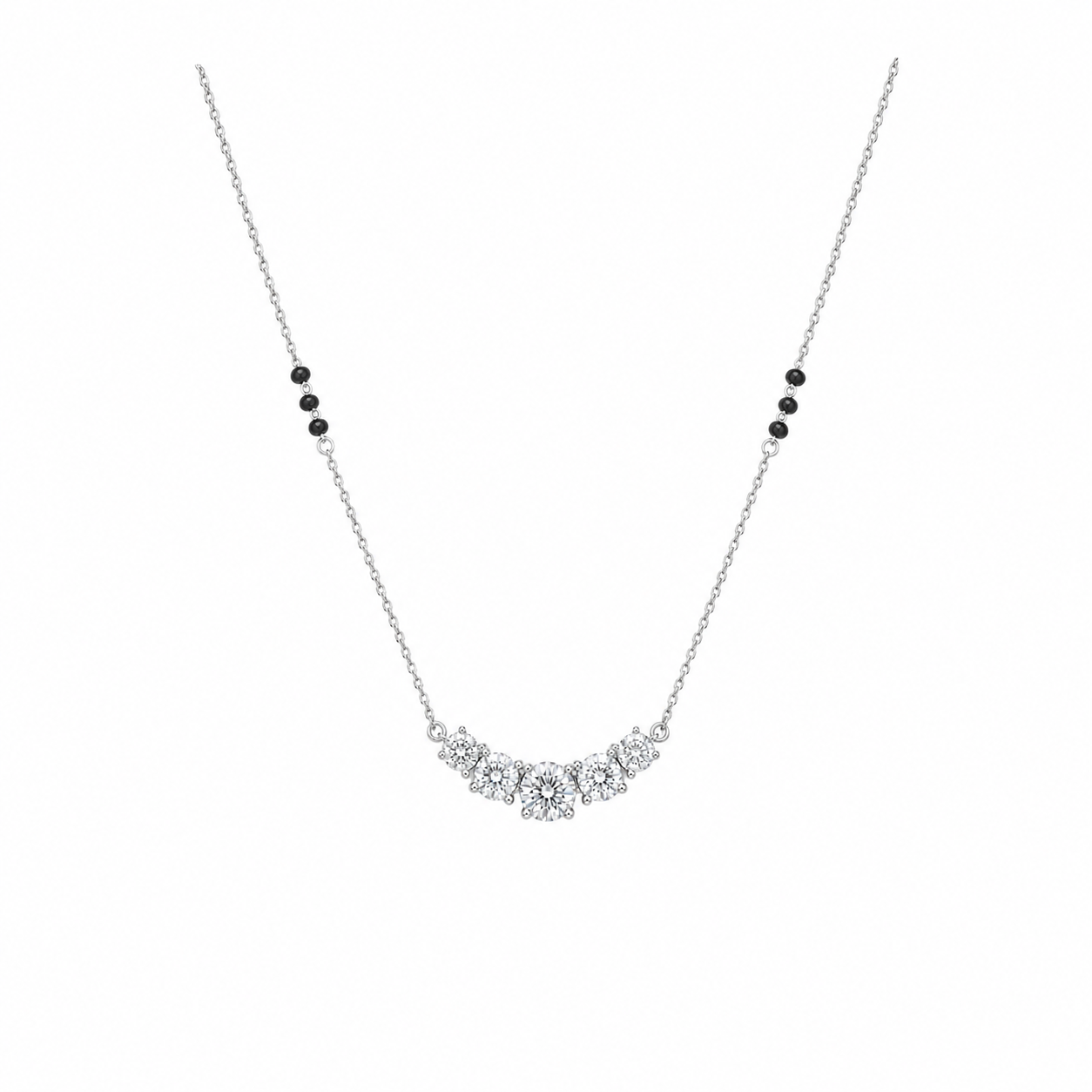 Silver Spark Curve Mangalsutra