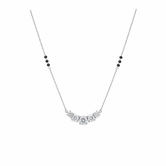 Silver Spark Curve Mangalsutra