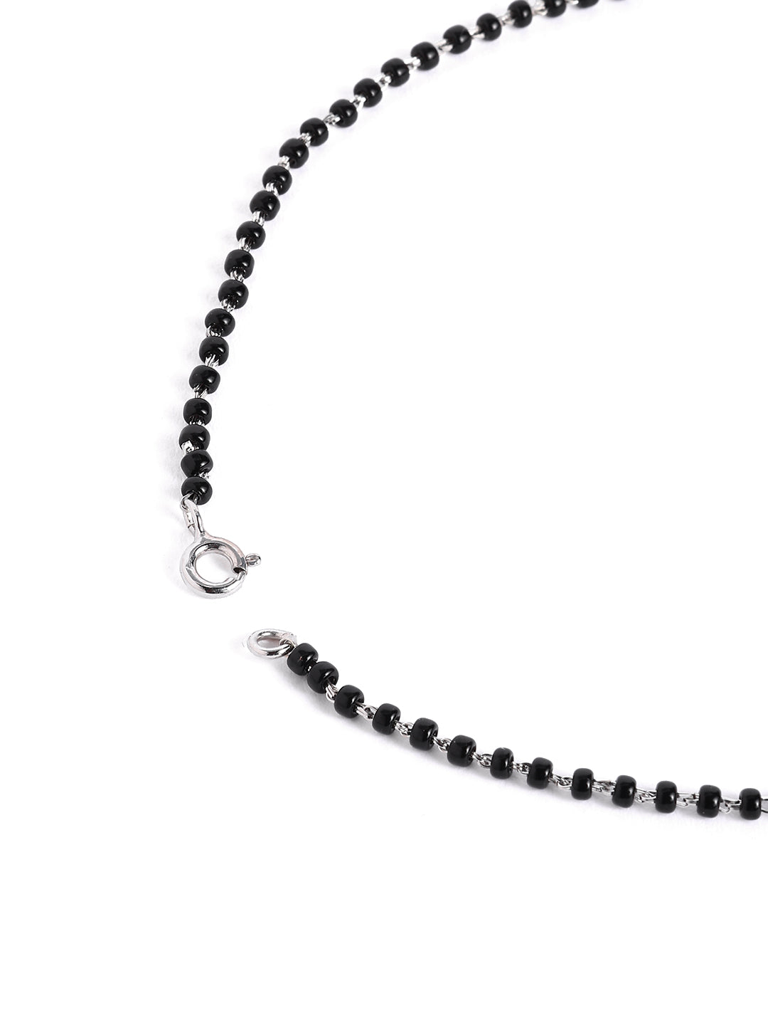 925 sterling silver mangalsutra with black beaded chain