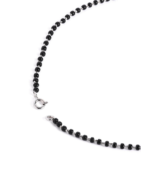 925 sterling silver mangalsutra with black beaded chain