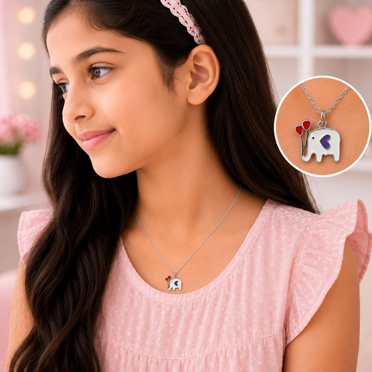 Tiny Elephant Pendant Necklace