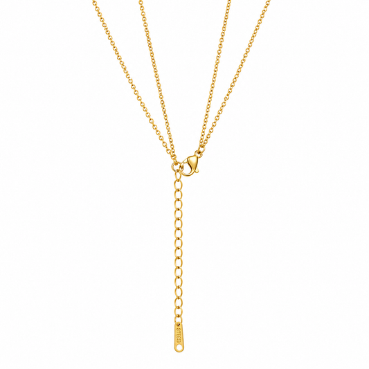 Demi Fine Double Layer Clover Necklace