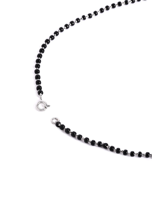 925 sterling silver mangalsutra with black beaded chain