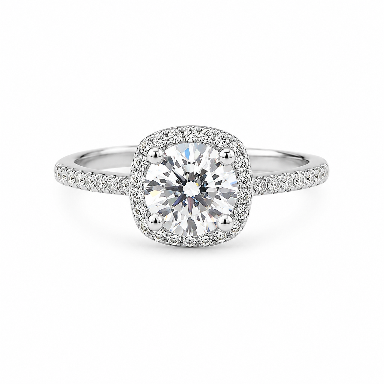Silver Classic Sparkling Ring