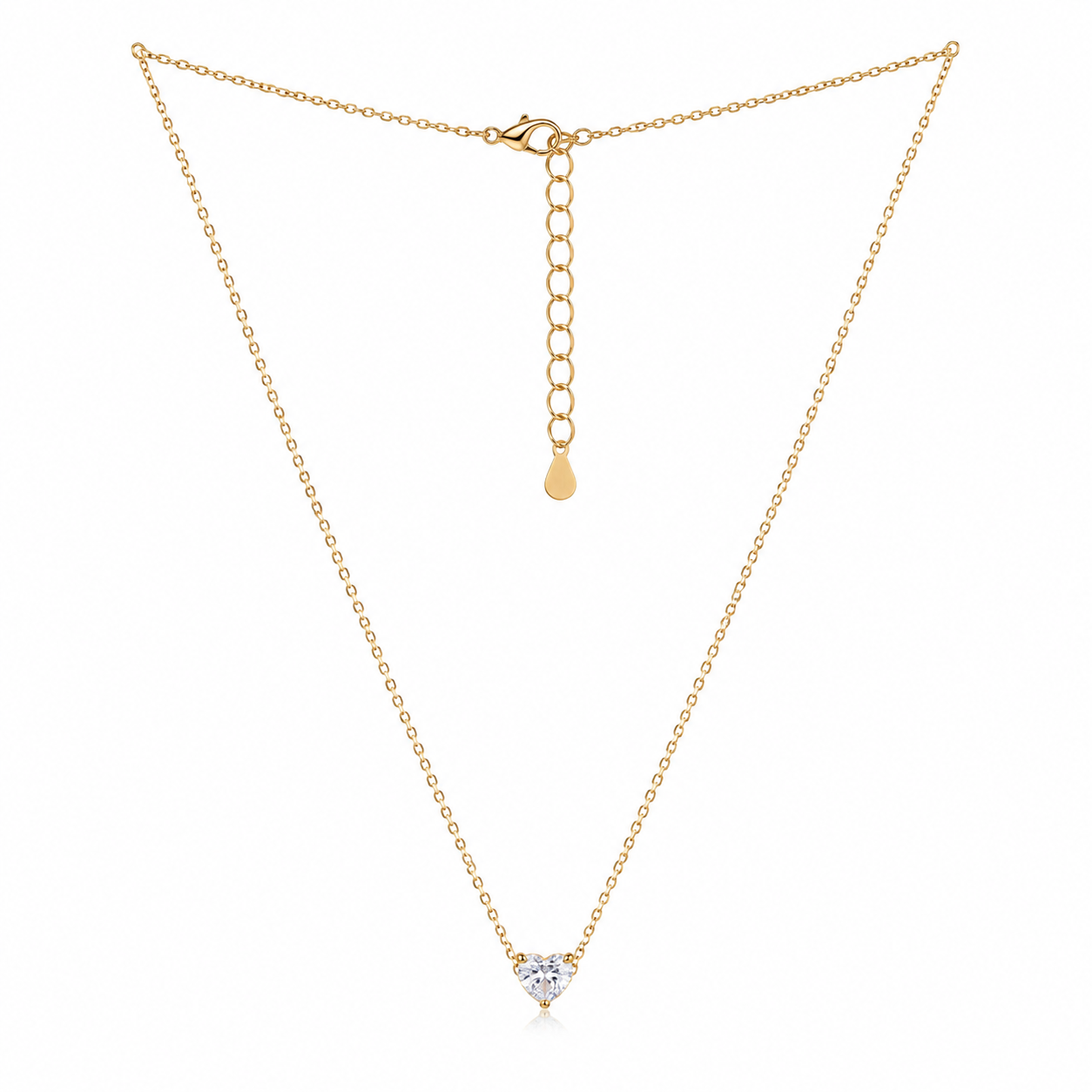 Demi Fine Heart Cut Solitaire Necklace