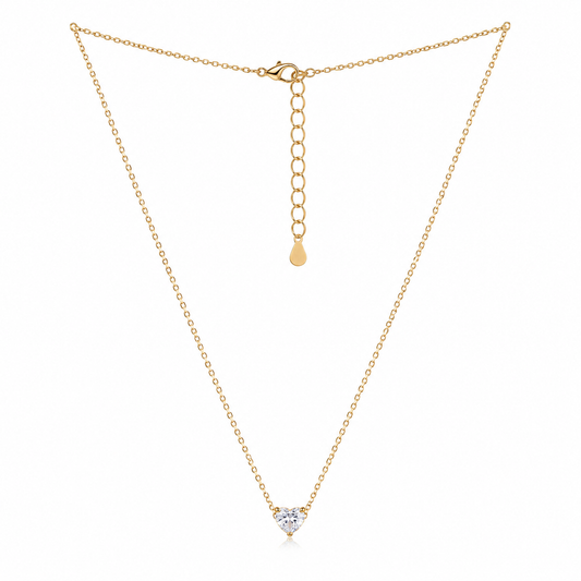 Demi Fine Heart Cut Solitaire Necklace