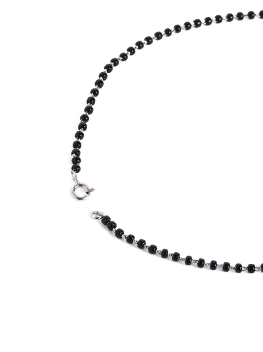 925 sterling silver mangalsutra with black beaded chain