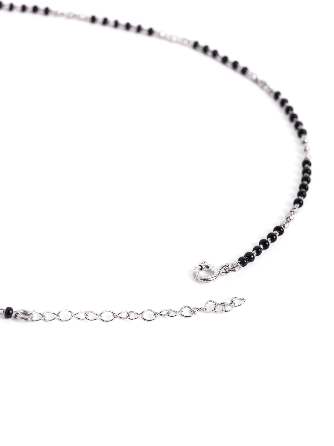 925 sterling silver mangalsutra with black beaded chain