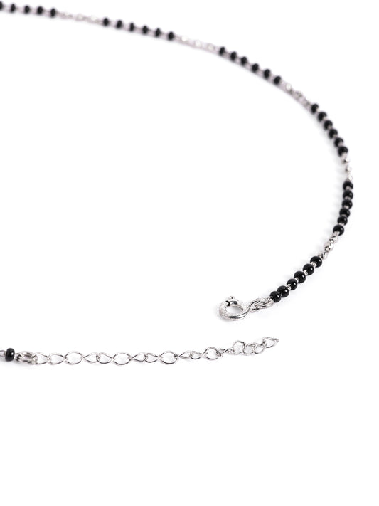 925 sterling silver mangalsutra with black beaded chain