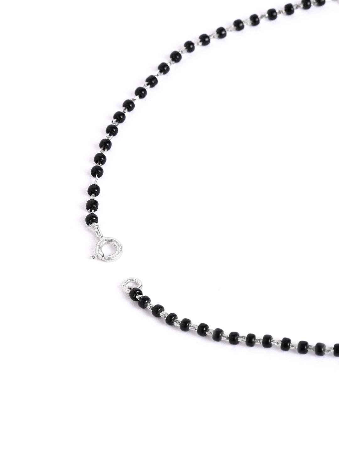 925 sterling silver mangalsutra with black beaded chain