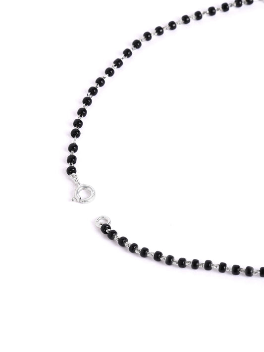 925 sterling silver mangalsutra with black beaded chain