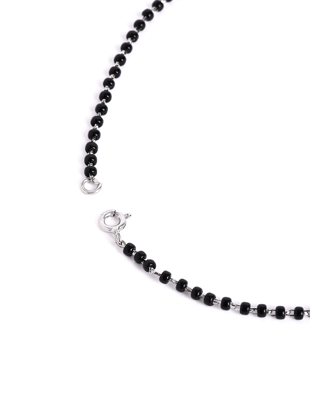 925 sterling silver mangalsutra with black beaded chain