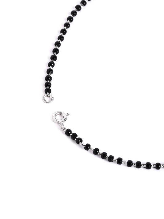 925 sterling silver mangalsutra with black beaded chain