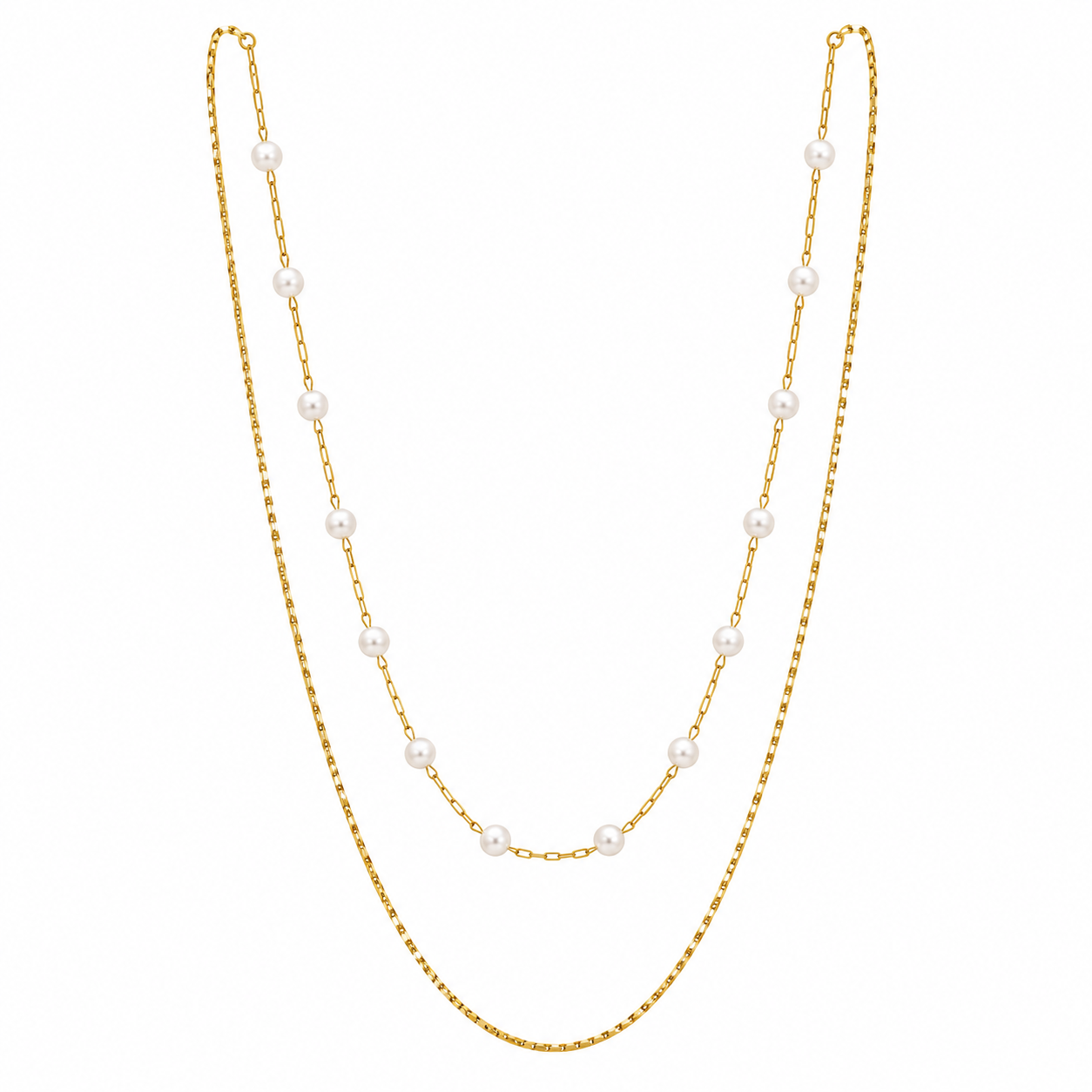 Demi Fine Double Layer Pearl Necklace