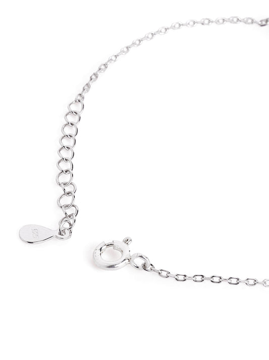 925 sterling silver mangalsutra bracelet with black beaded chain