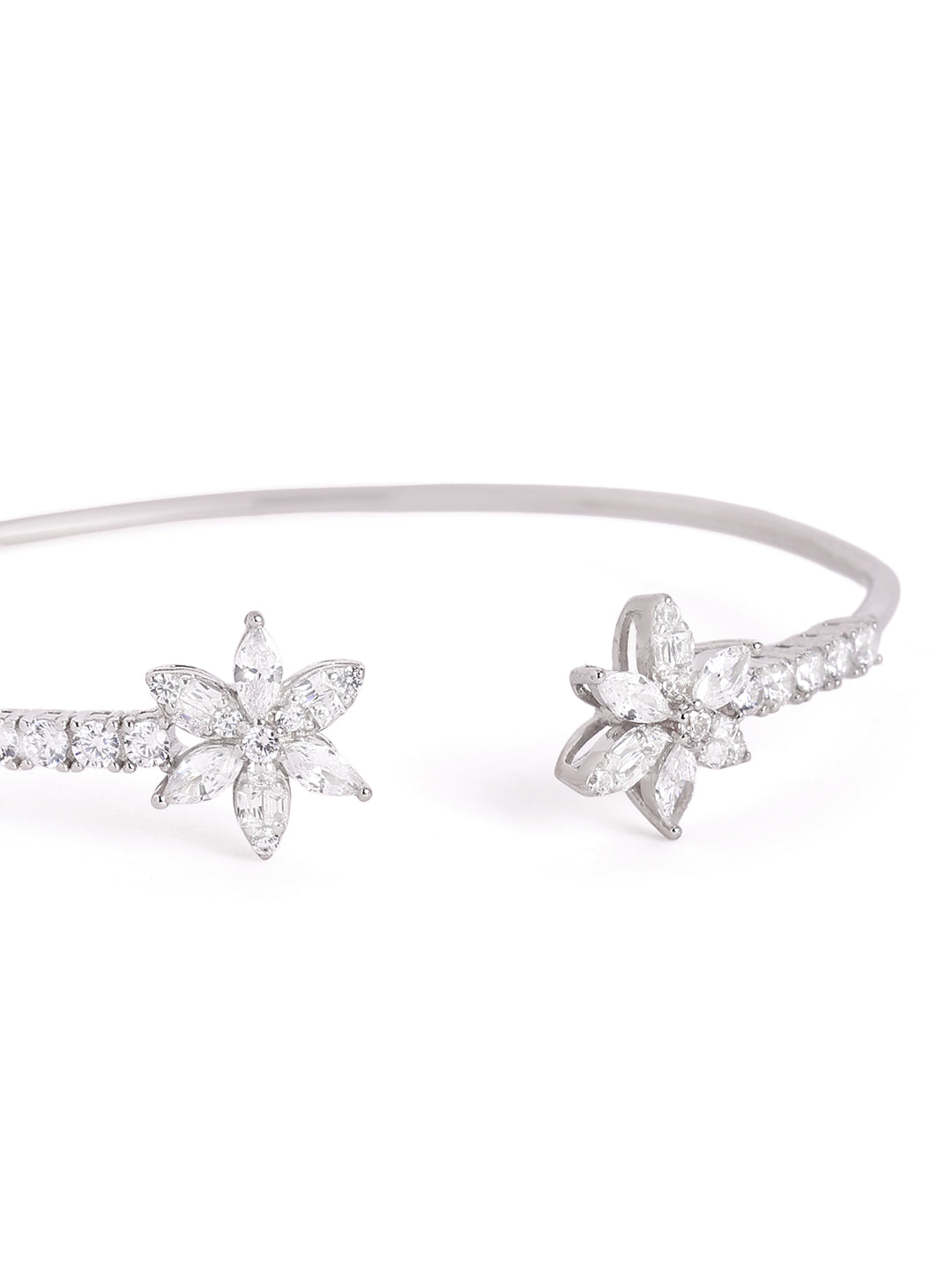 925 sterling silver star bloom Cuff bracelet