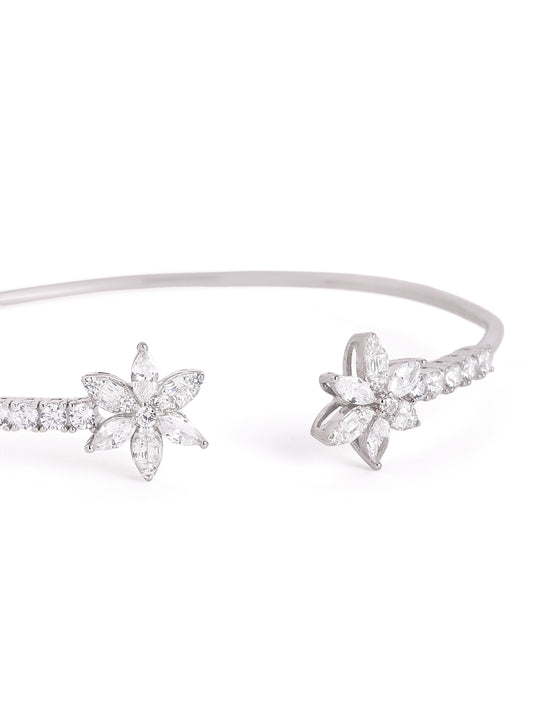 925 sterling silver star bloom Cuff bracelet