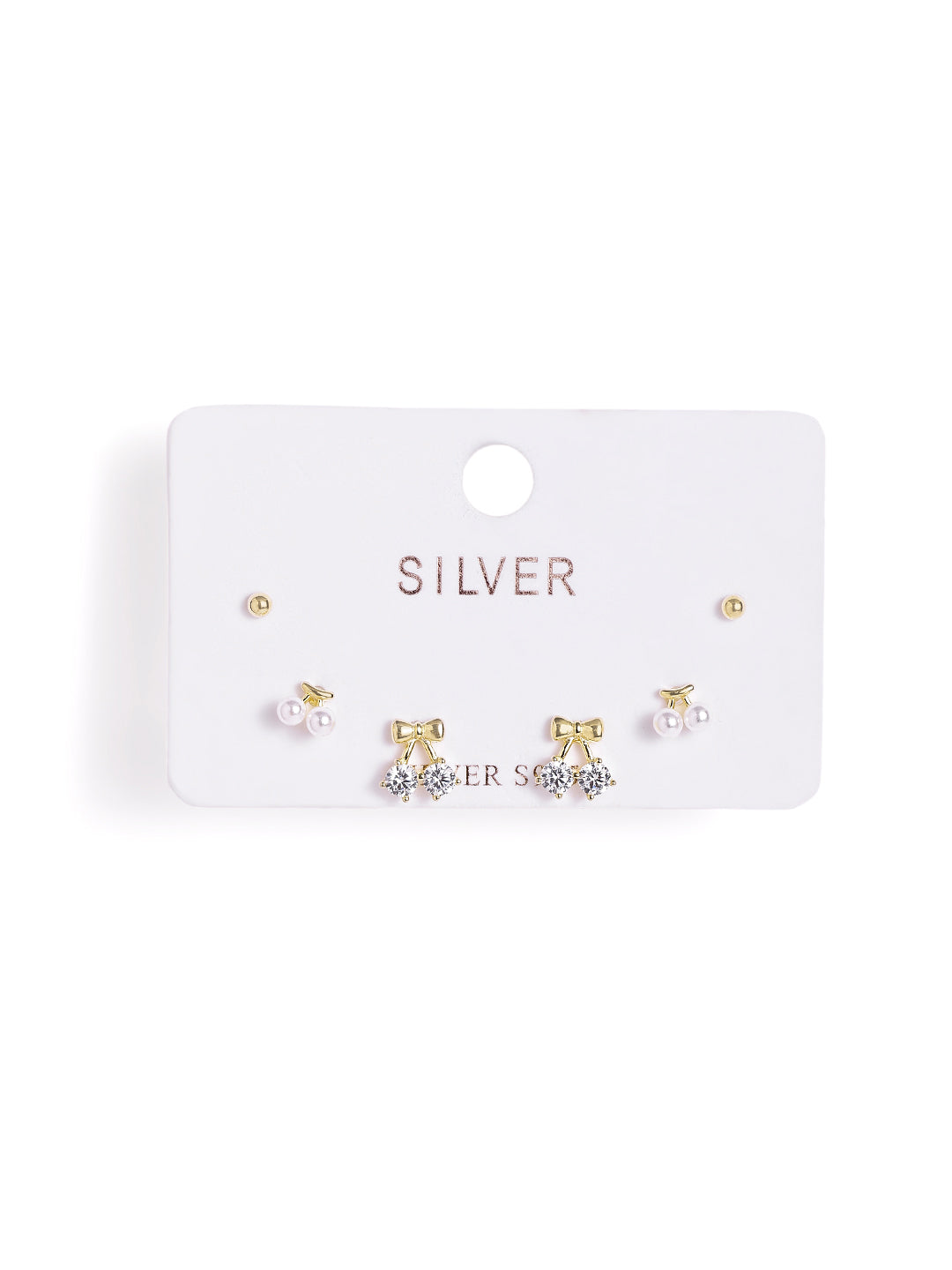 925 sterling silver set of 3 earrings