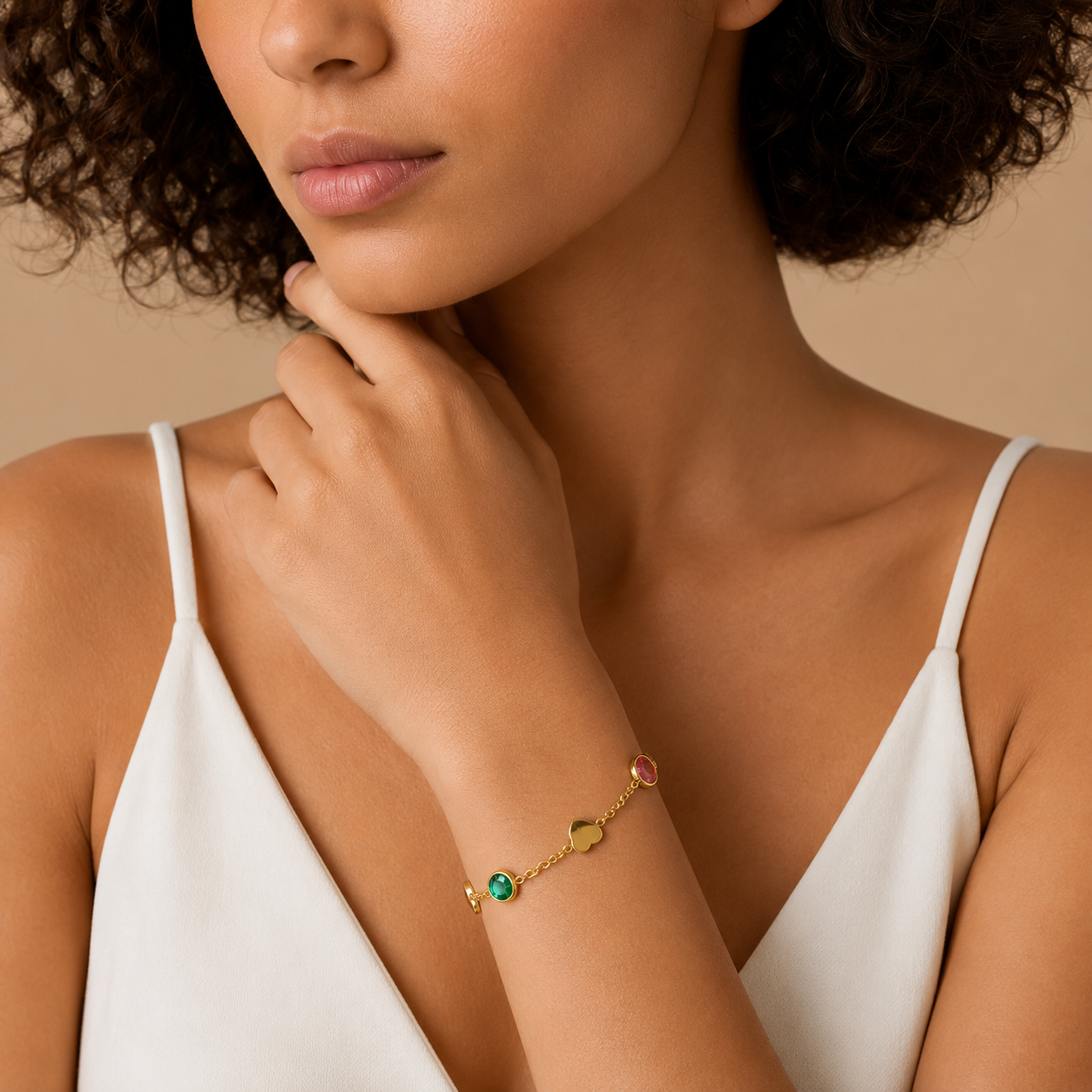 Demi Fine Heart & Crystal Bracelet
