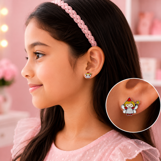Silver Fairy Tale Princess Stud Earrings