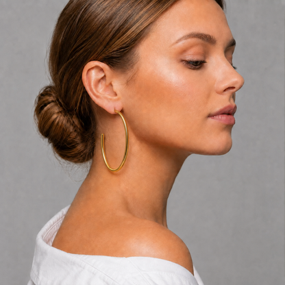 forME by MINOUS Sleek Gold Hoop Earrings