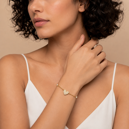 forME by MINOUS Crystal Heart Bracelet