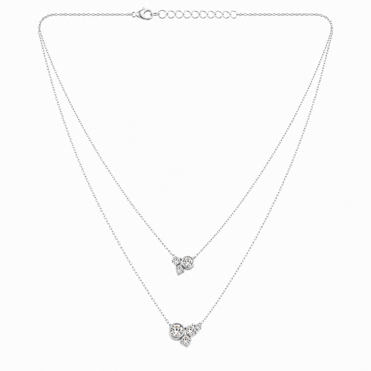 Silver Elegant Layered Necklace