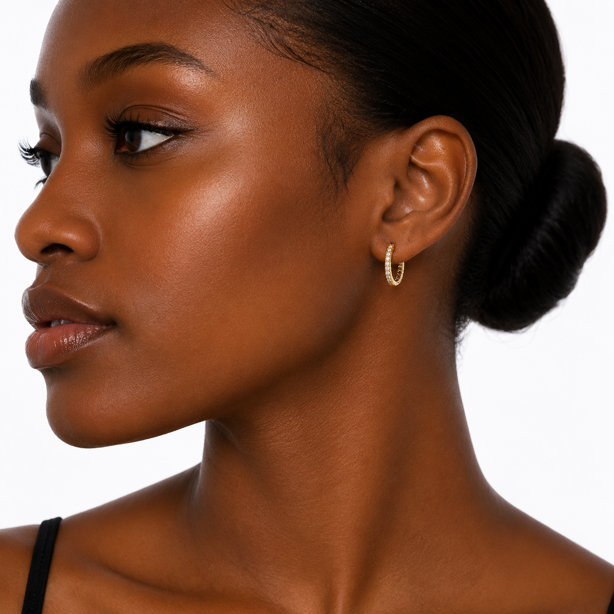 Silver Sparkle Hoop Earrings