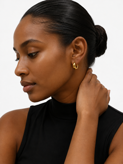 forME by MINOUS Classic Chunky Huggie Hoop Earrings
