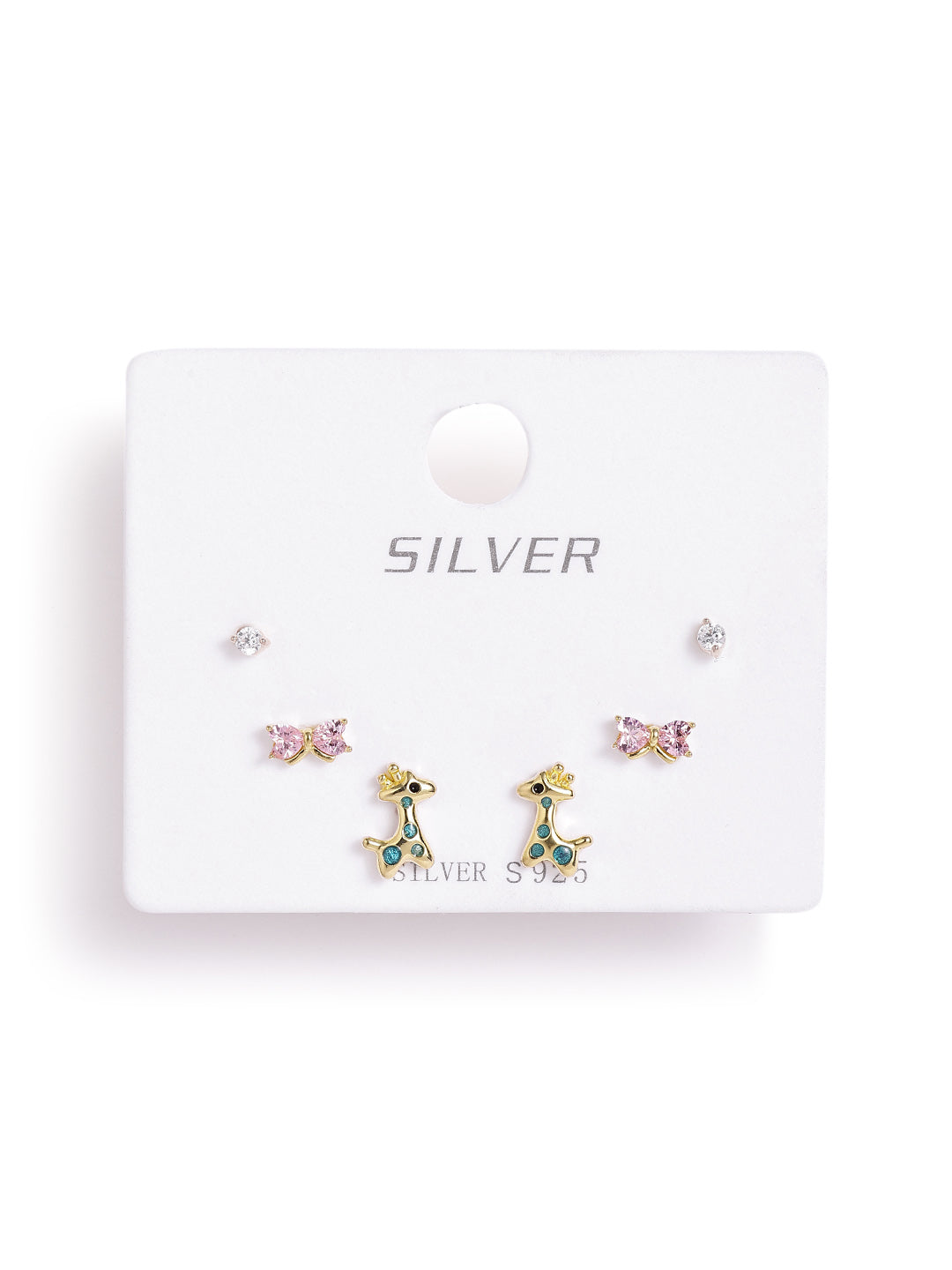 925 sterling silver set of 3 earrings