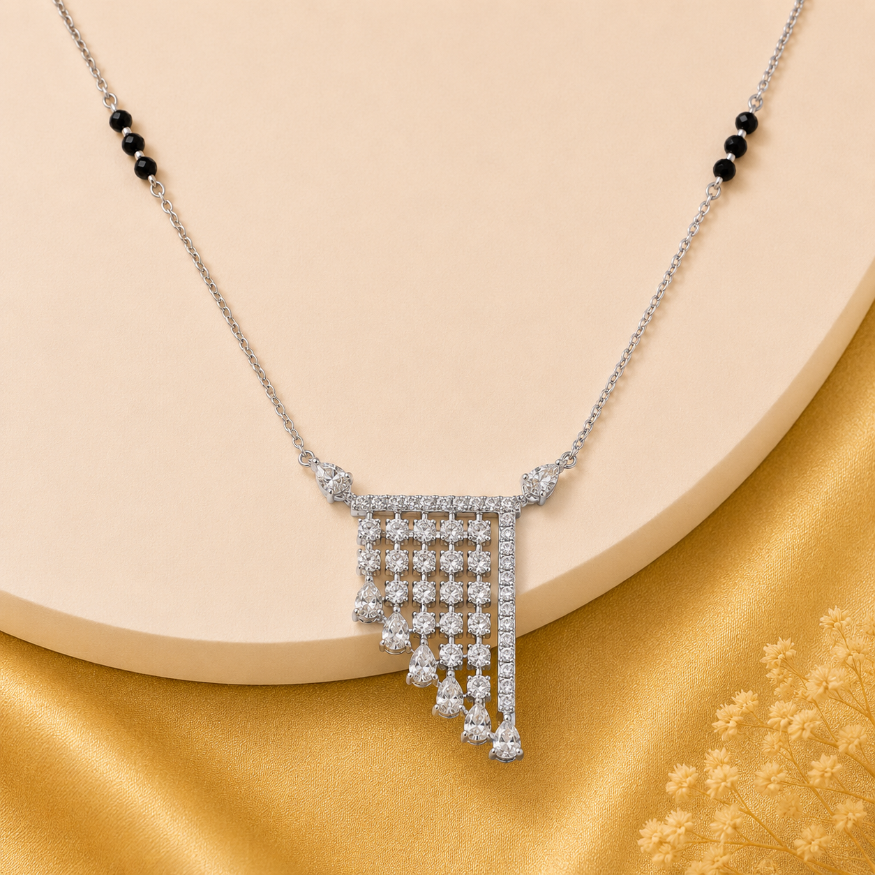 Silver Luxe Tassel Mangalsutra