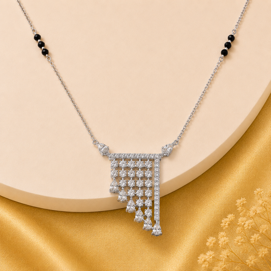 Silver Luxe Tassel Mangalsutra