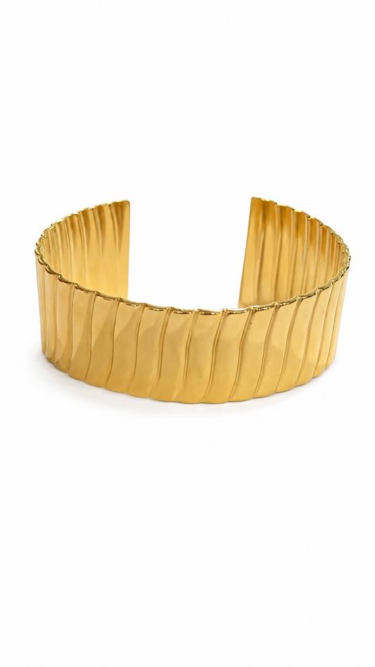 Demi Fine Textured Wave Cuff Bracelet