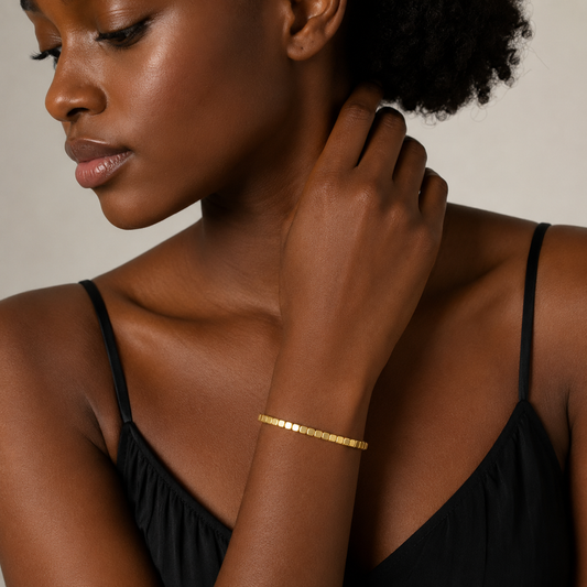 Demi Fine Geometric Bead Bracelet