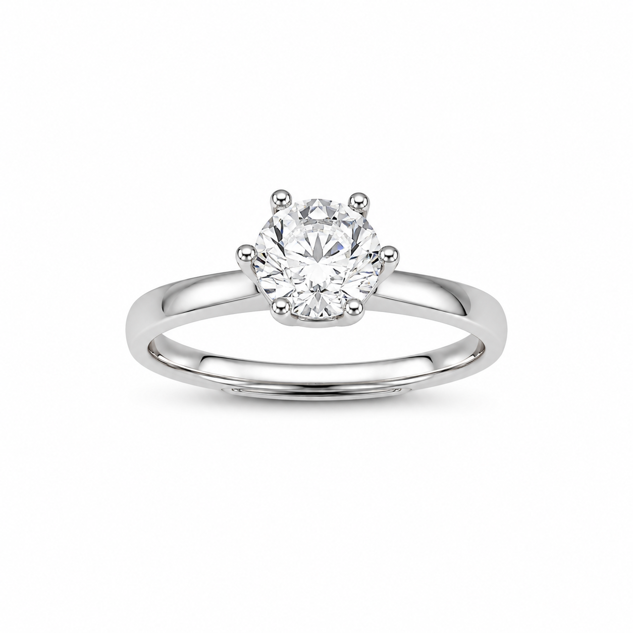 Silver Classic Pear Solitaire Adjustable Ring