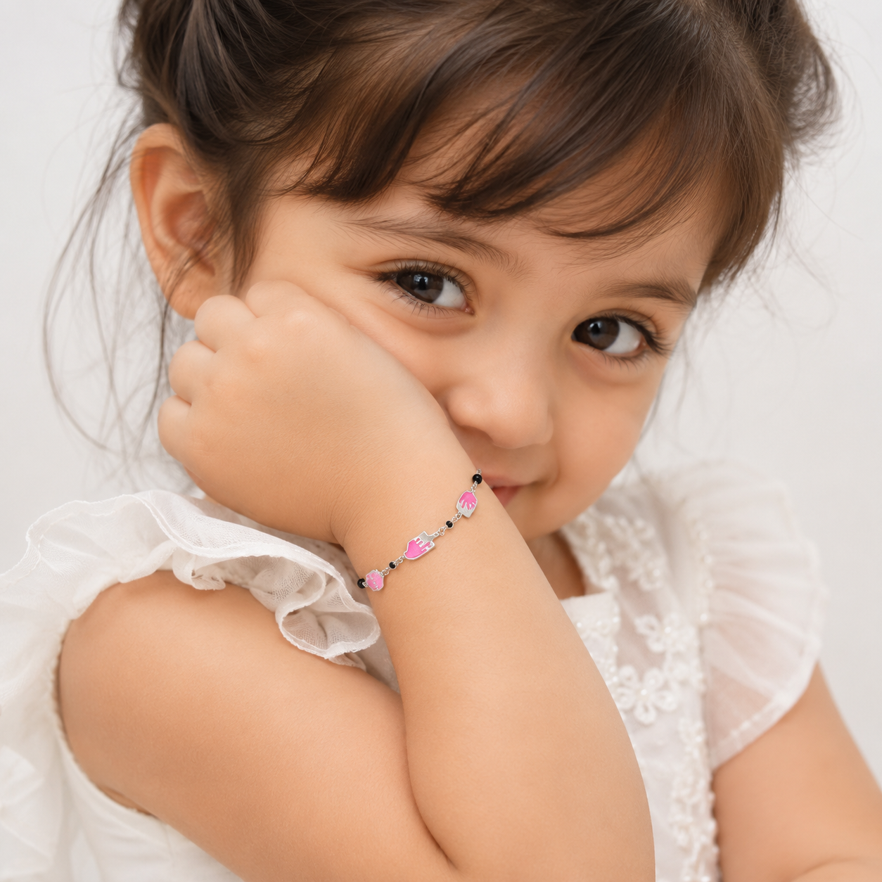 Silver Sweet Popsicle Enamel Kids Bracelet