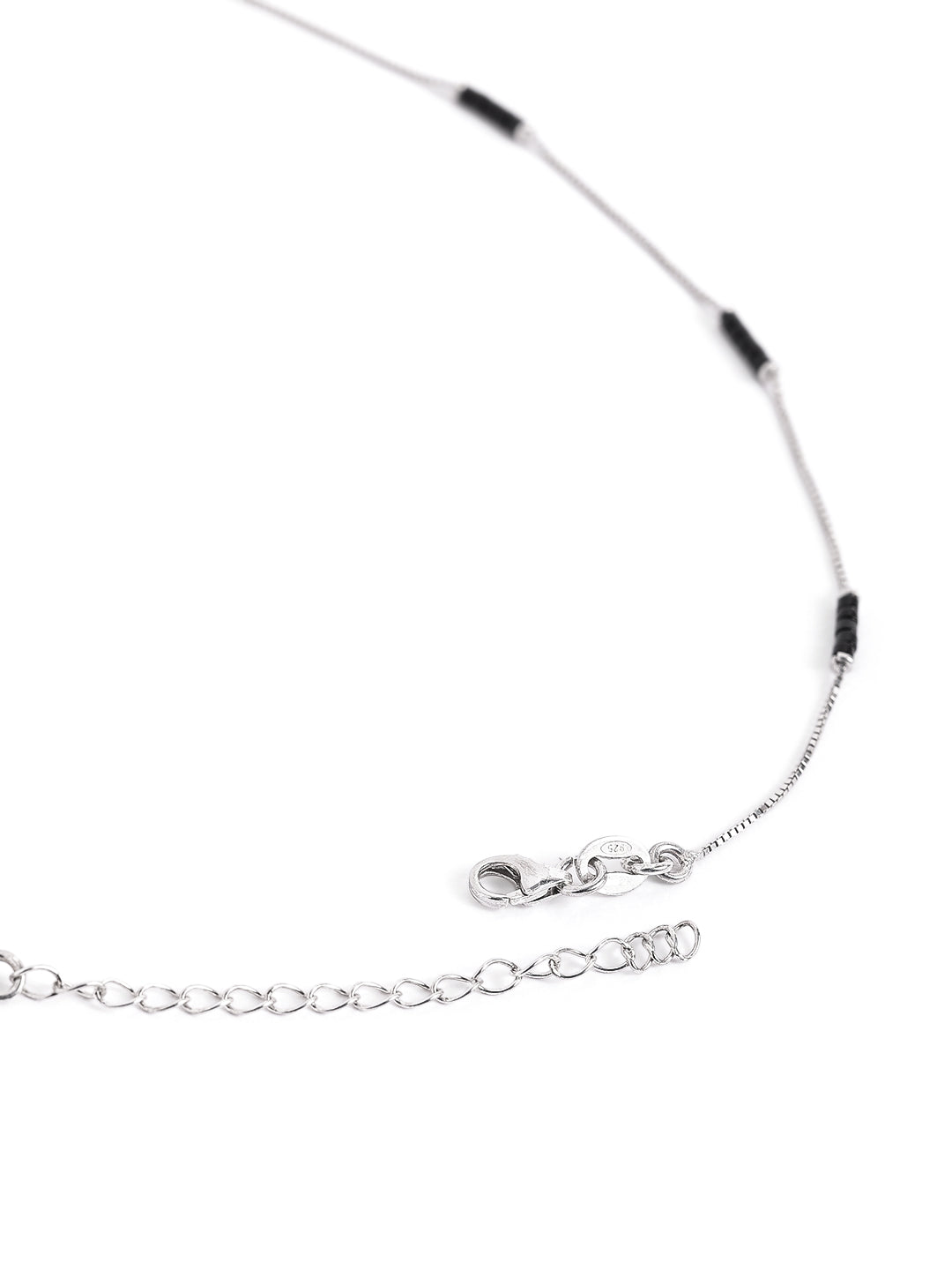 925 sterling silver mangalsutra with black beaded chain