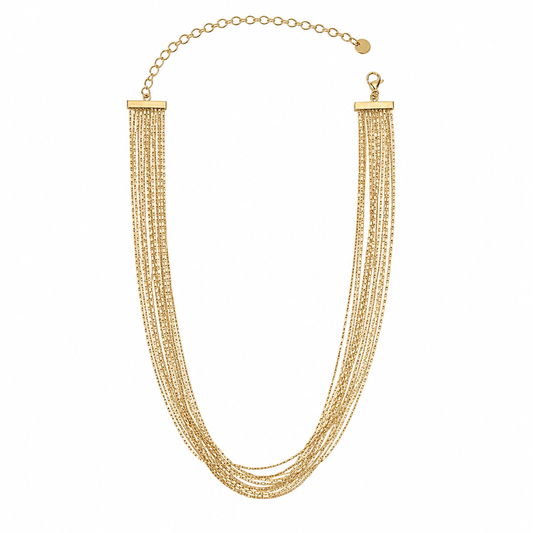 Demi Fine Multi Layer Gold Choker