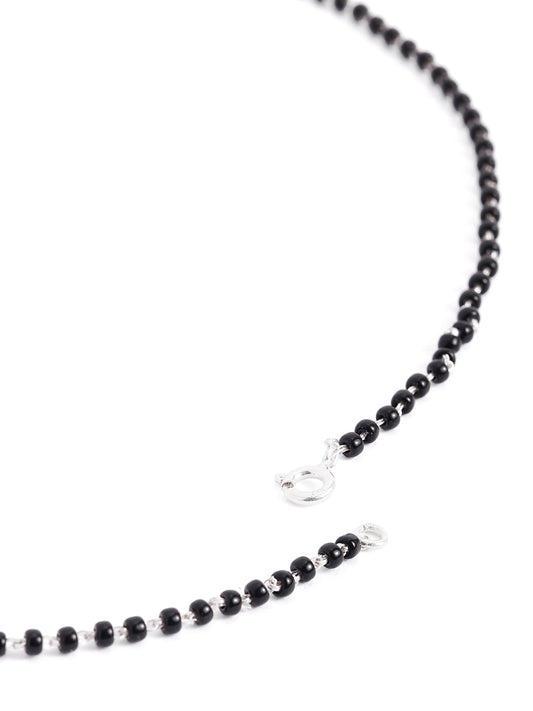 925 sterling silver mangalsutra with black beaded chain