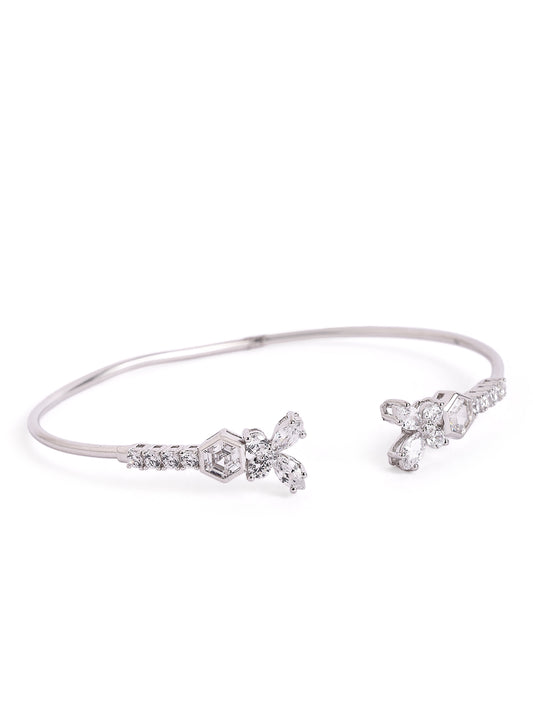 925 Silver Butterfly Elegance Open Cuff