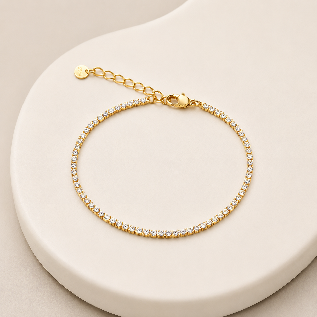 Celeste Crystal Tennis Anklet