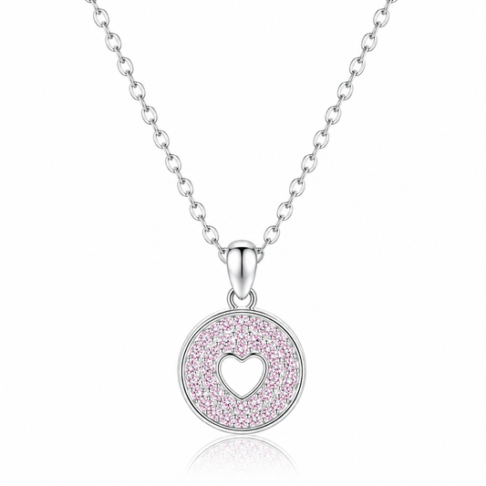 Silver Circle of Love Necklace