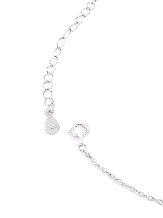 925 Silver Three-Stone Necklace