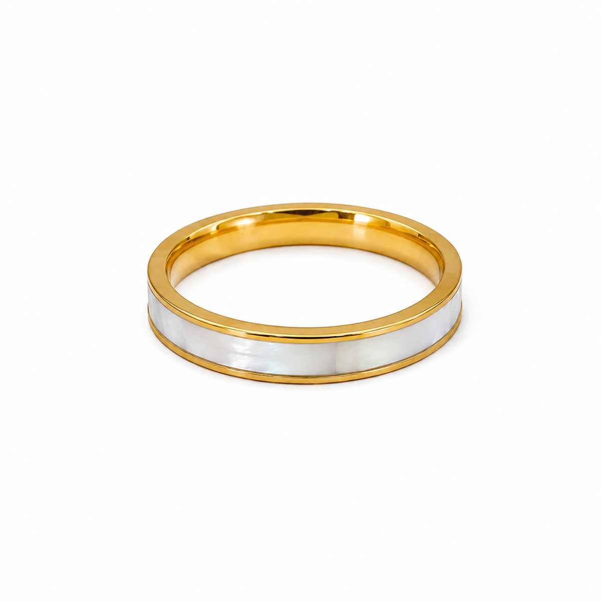 Elegant Mother of Pearl Band Ring