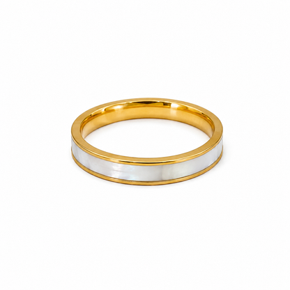 Elegant Mother of Pearl Band Ring