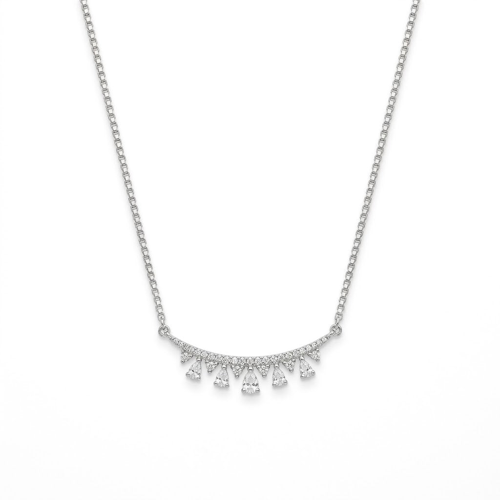 Sterling Silver Classic Solitaire Necklace