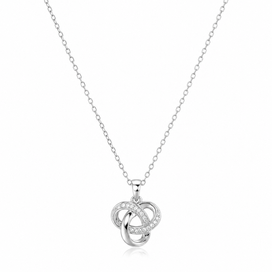 Silver Infinity Knot Sparkle Necklace