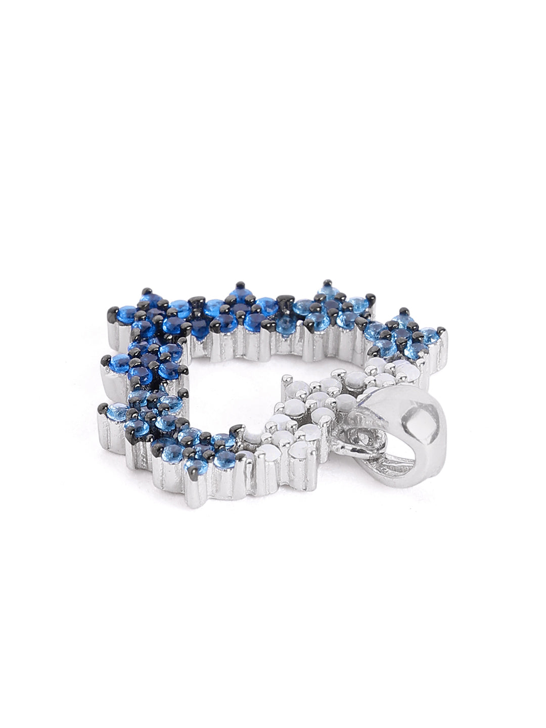 925 Silver Sapphire Blossom Heart Pendant