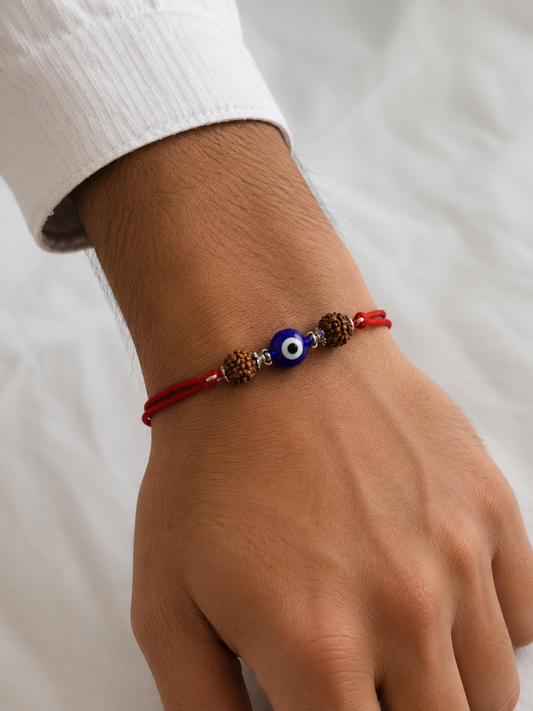 Evil Eye Rudraksha Rakhi